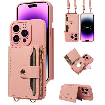 Crossbody Phone Case For iPhone With Card Slots and Coin Bag