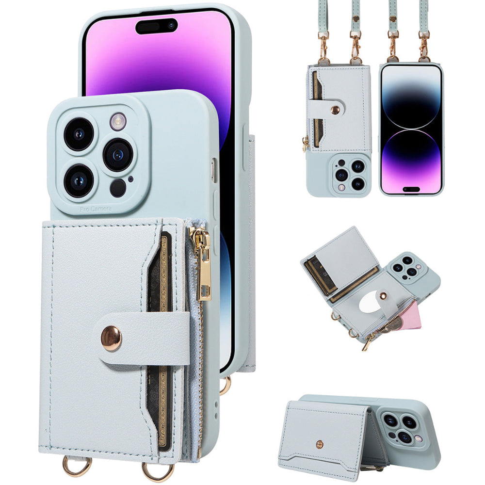 Crossbody Phone Case For iPhone With Card Slots and Coin Bag