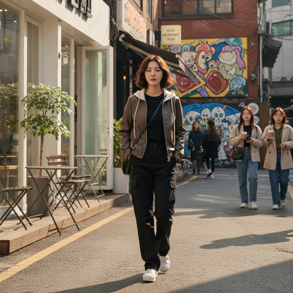 Women Vegan Leather Jacket with Removable Knit Hood