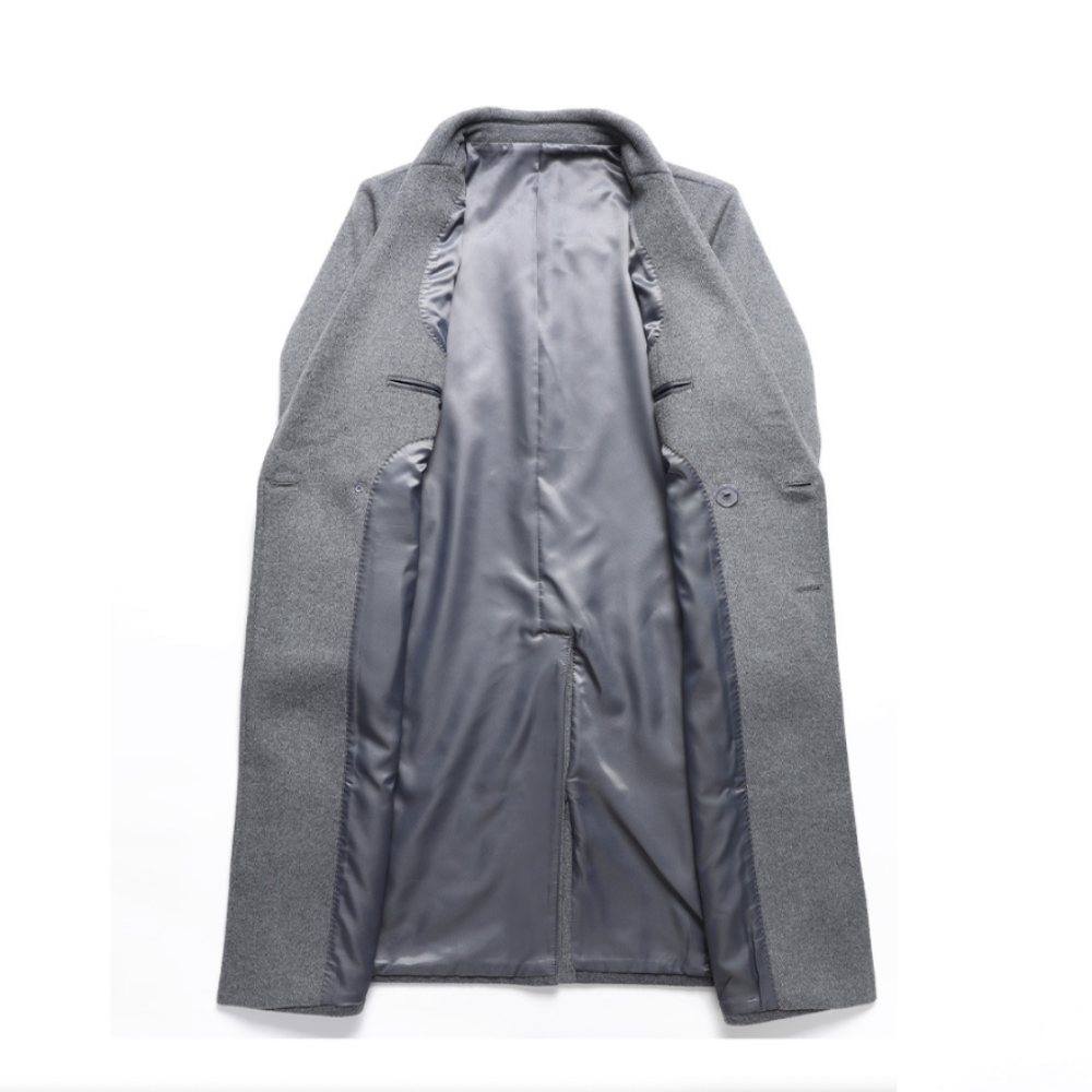 Mens Double Breasted Mid Length Coat