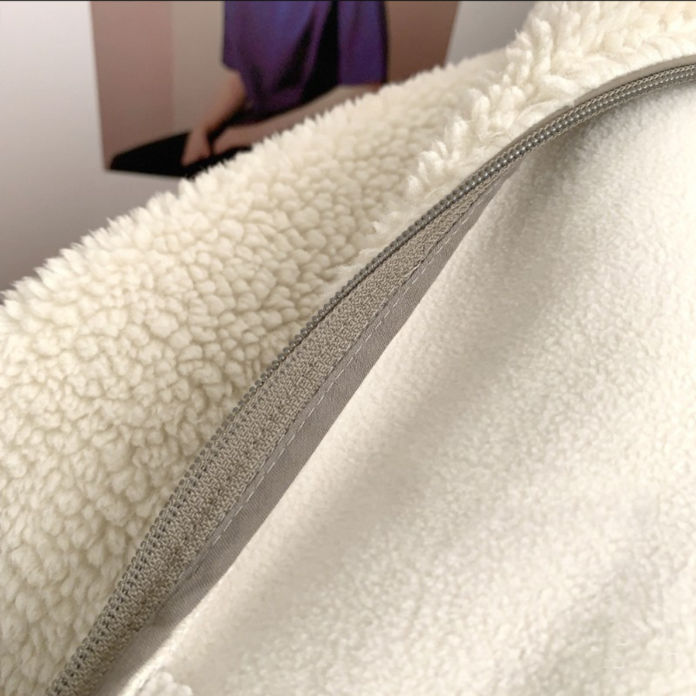 Womens Fluffy Fleece Jacket With Pockets