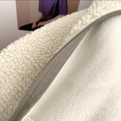 Womens Fluffy Fleece Jacket With Pockets