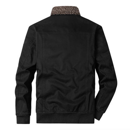 Mens Zipper Jacket With faux shearling Inner