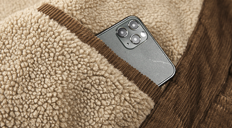 Mens Corduroy Jacket With Faux Shearling Inner