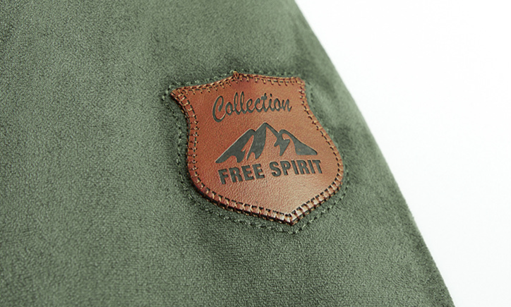 Mens Faux Suede Zipper Jacket with Faux Shearing Inner