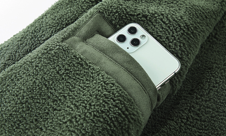 Mens Faux Suede Zipper Jacket with Faux Shearing Inner