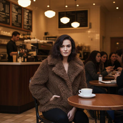 Womens Faux Fur Flurry Teddy Coat