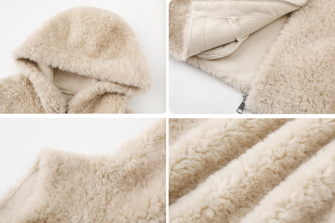 Womens Hooded Faux Fur Teddy Vest