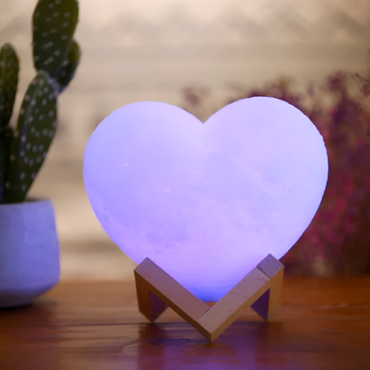 Luminous 3 PCS Headphone, Wireless Charging Station and Heart Shape Lamp Bundle