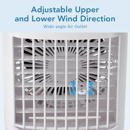 3-in-1 Portable Mini Air Cooler & Humidifier with LED Night Light