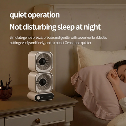 Portable Dual Turbo Desktop Fan with LED Display