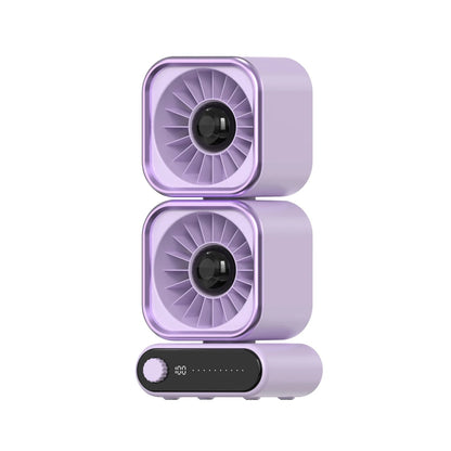 Portable Dual Turbo Desktop Fan with LED Display