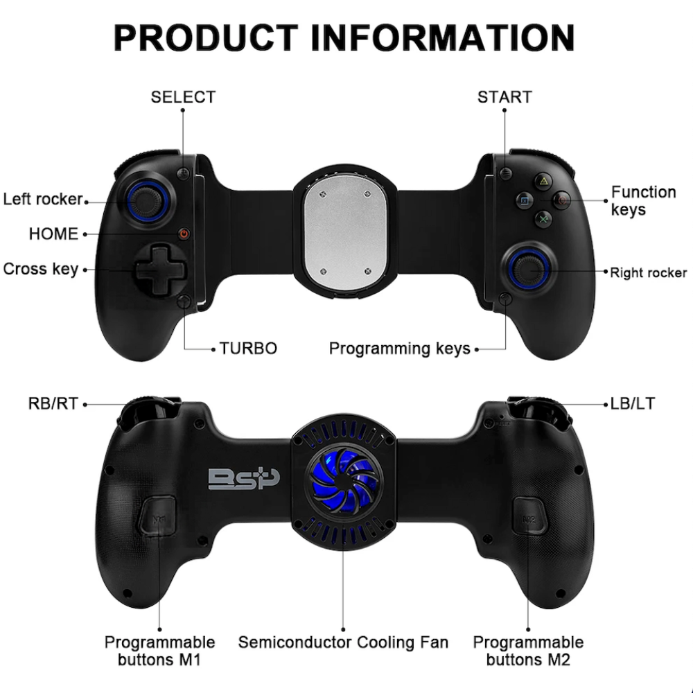 Expandable Cooling Wireless Game Controller
