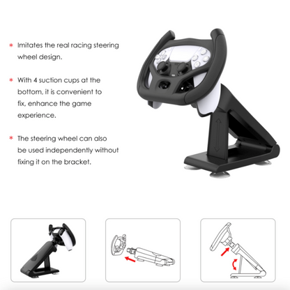 Racing Steering Wheel with Stand for PS5 Controller