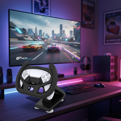 Racing Steering Wheel with Stand for PS5 Controller