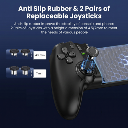Wireless RGB Hall Effect Gamepad Compatible for Switch & Mobile Phone