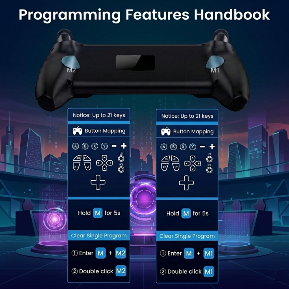 Wireless RGB Hall Effect Gamepad Compatible for Switch & Mobile Phone