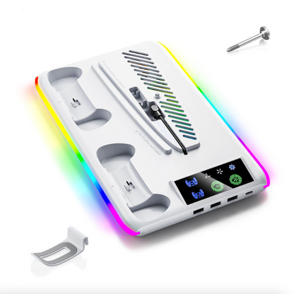 Slim RGB Cooling & Charging Station Compatible for PS5