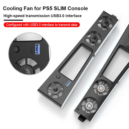 PS5 Slim Cooling Fan with RGB Lights