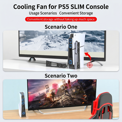 PS5 Slim Cooling Fan with RGB Lights