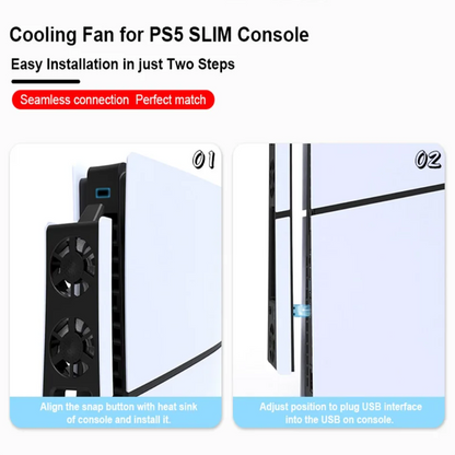 PS5 Slim Cooling Fan with RGB Lights