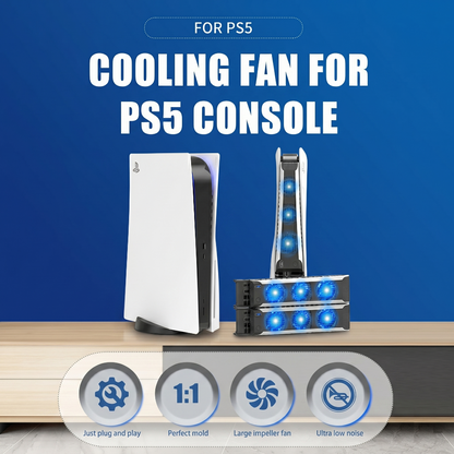 PS5 Slim Cooling Fan with RGB Lights
