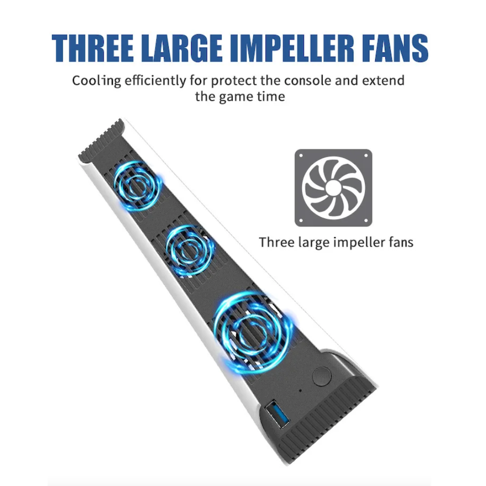 PS5 Slim Cooling Fan with RGB Lights