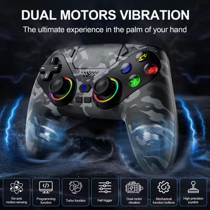 Wireless Bluetooth Dual Vibration Gaming Controller Compatible for PS5 & PC