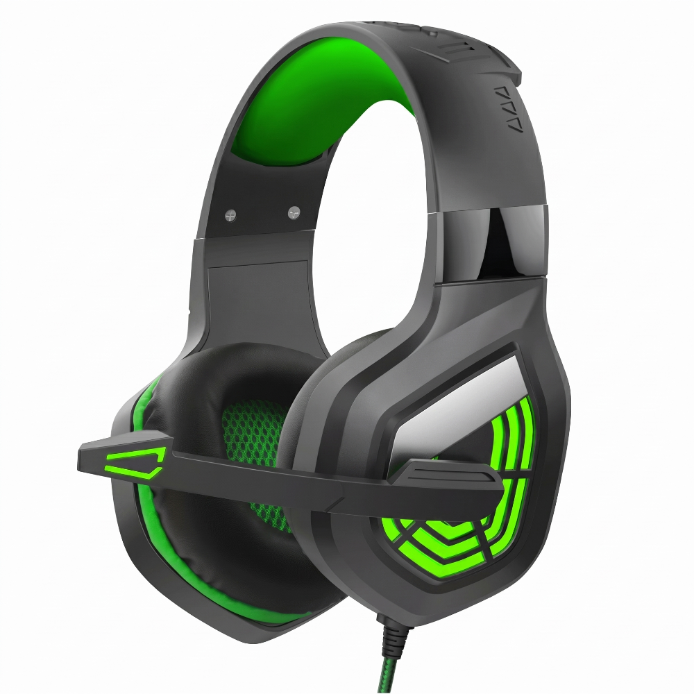 LED Glow Wired Gaming Headset with Noise-Cancelling Mic