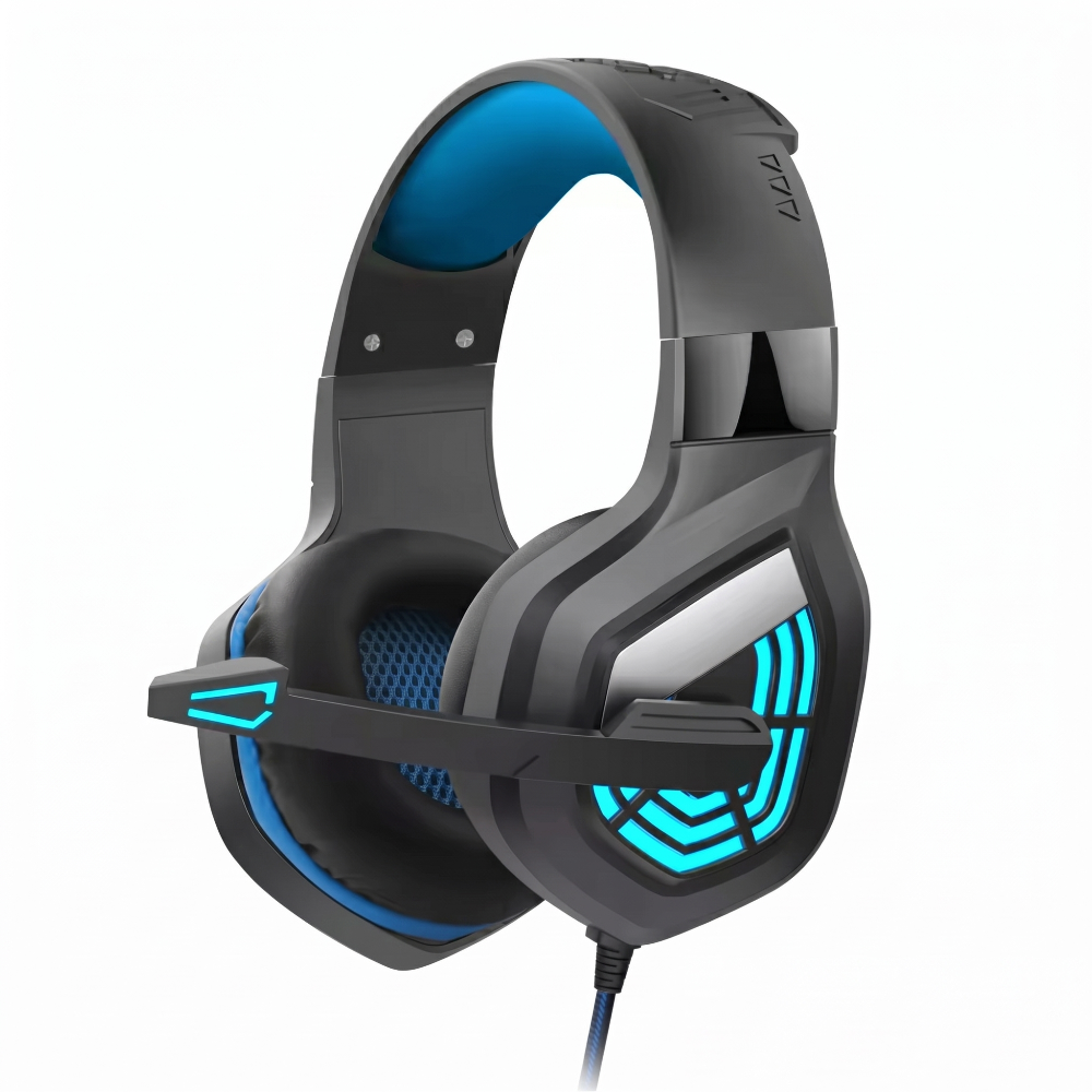 LED Glow Wired Gaming Headset with Noise-Cancelling Mic