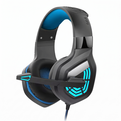 LED Glow Wired Gaming Headset with Noise-Cancelling Mic