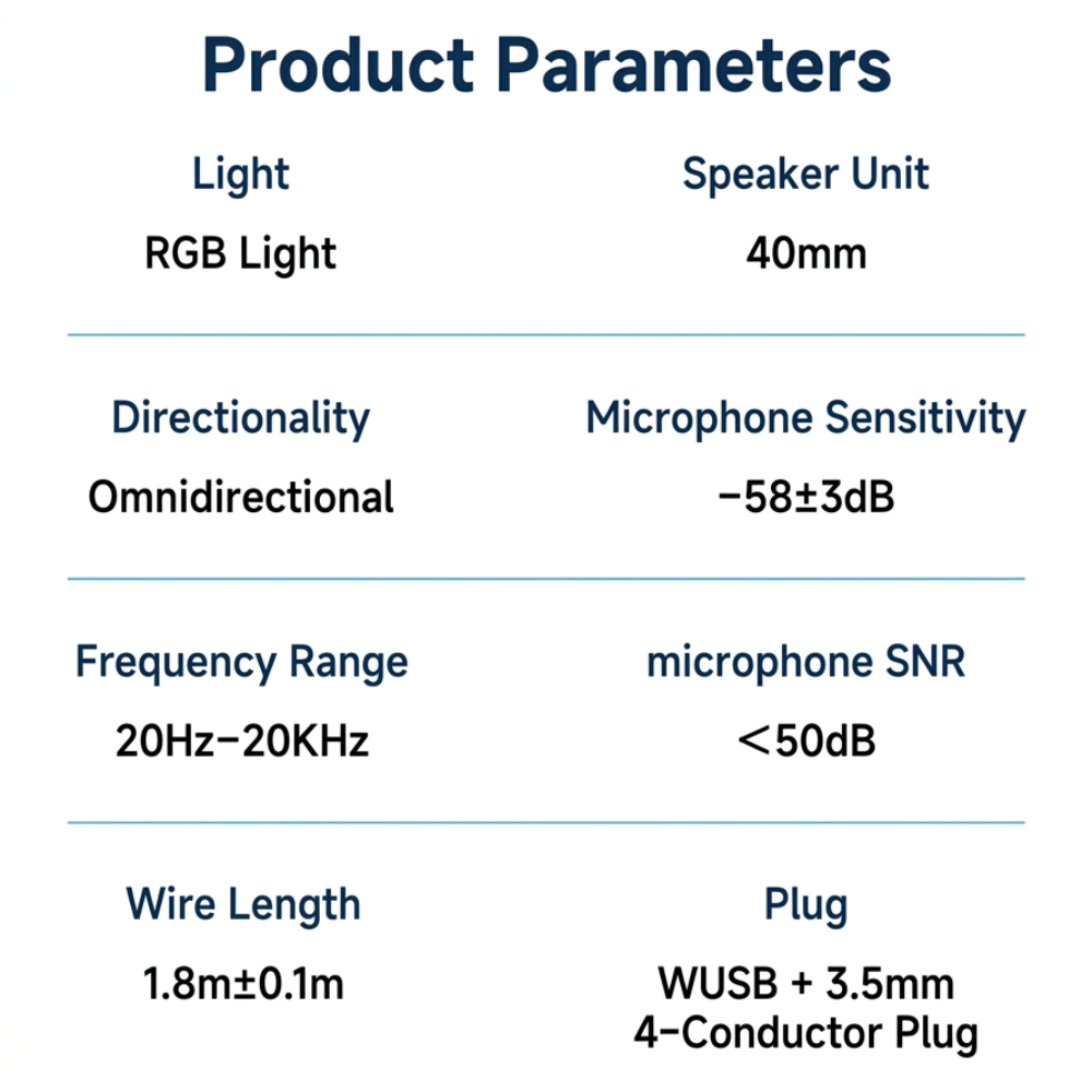 LED Glow Wired Gaming Headset with Noise-Cancelling Mic
