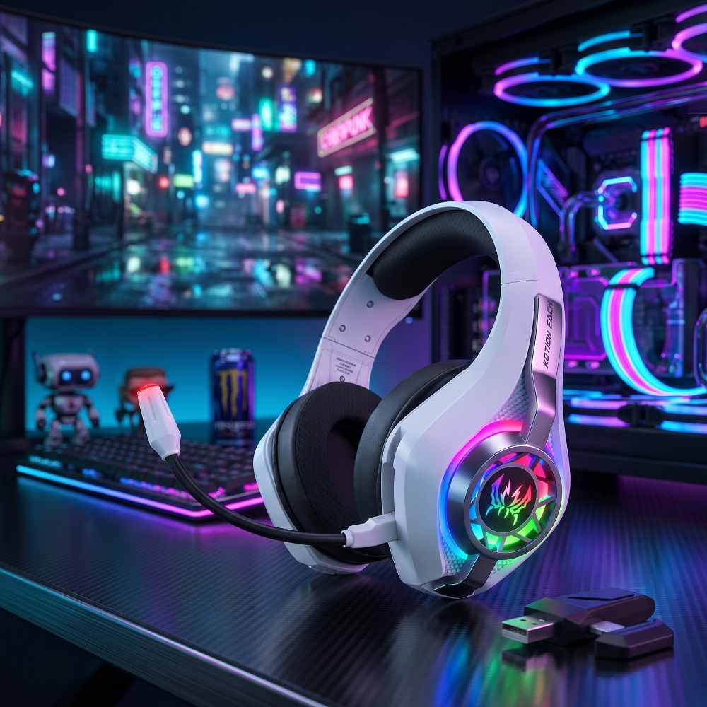 2.4GHz Wireless Gaming Headset with RGB Lighting