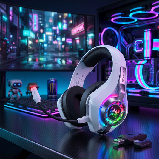 2.4GHz Wireless Gaming Headset with RGB Lighting