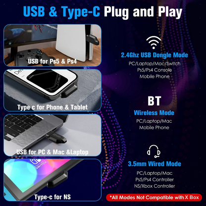 2.4GHz Wireless Gaming Headset with RGB Lighting