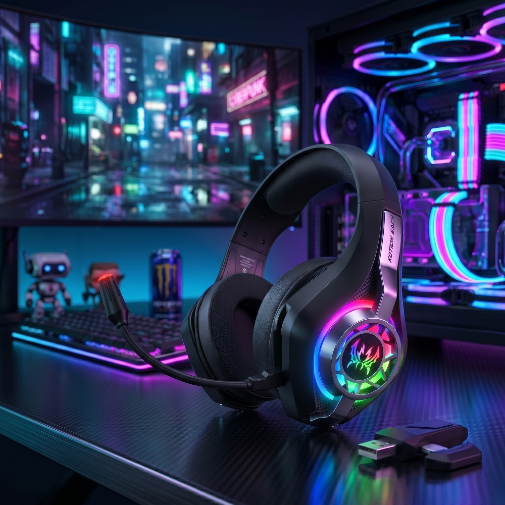 2.4GHz Wireless Gaming Headset with RGB Lighting