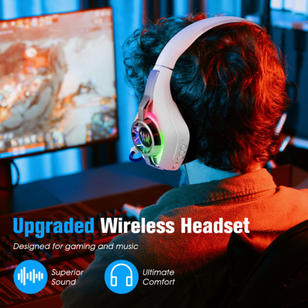 2.4GHz Wireless Gaming Headset with RGB Lighting