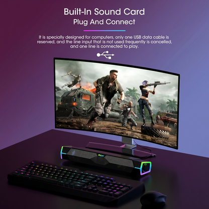 4D Surround Soundbar with Bluetooth 5.0 & Subwoofer
