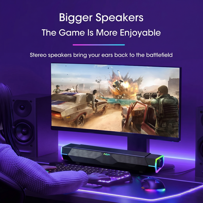 4D Surround Soundbar with Bluetooth 5.0 & Subwoofer