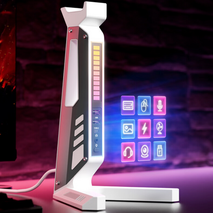 RGB Gaming Headset Stand with Sound-Activated LED Lights