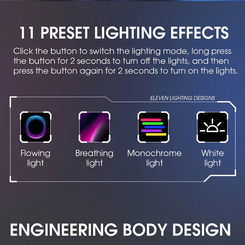 RGB Gaming Headset Stand with Sound-Activated LED Lights
