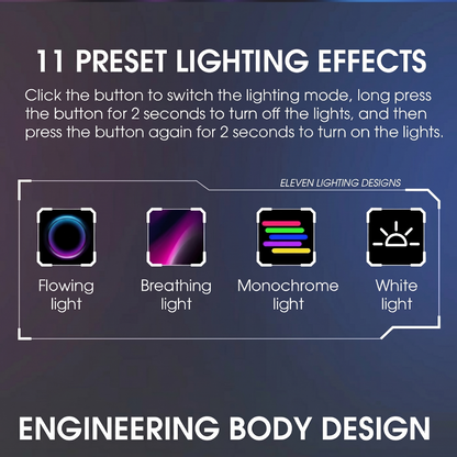 RGB Gaming Headset Stand with Sound-Activated LED Lights