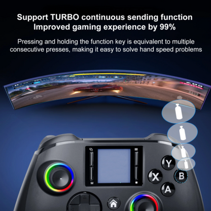 1.44" Screen Wireless Gaming Controller with RGB Lights