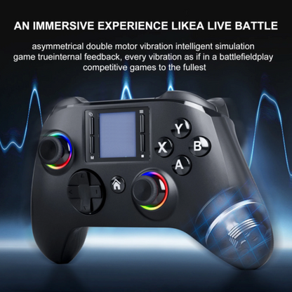 1.44" Screen Wireless Gaming Controller with RGB Lights