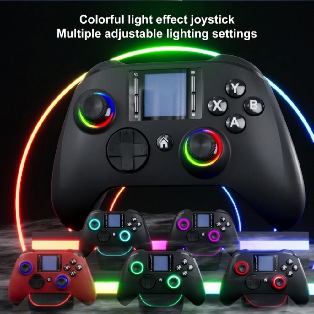 1.44" Screen Wireless Gaming Controller with RGB Lights