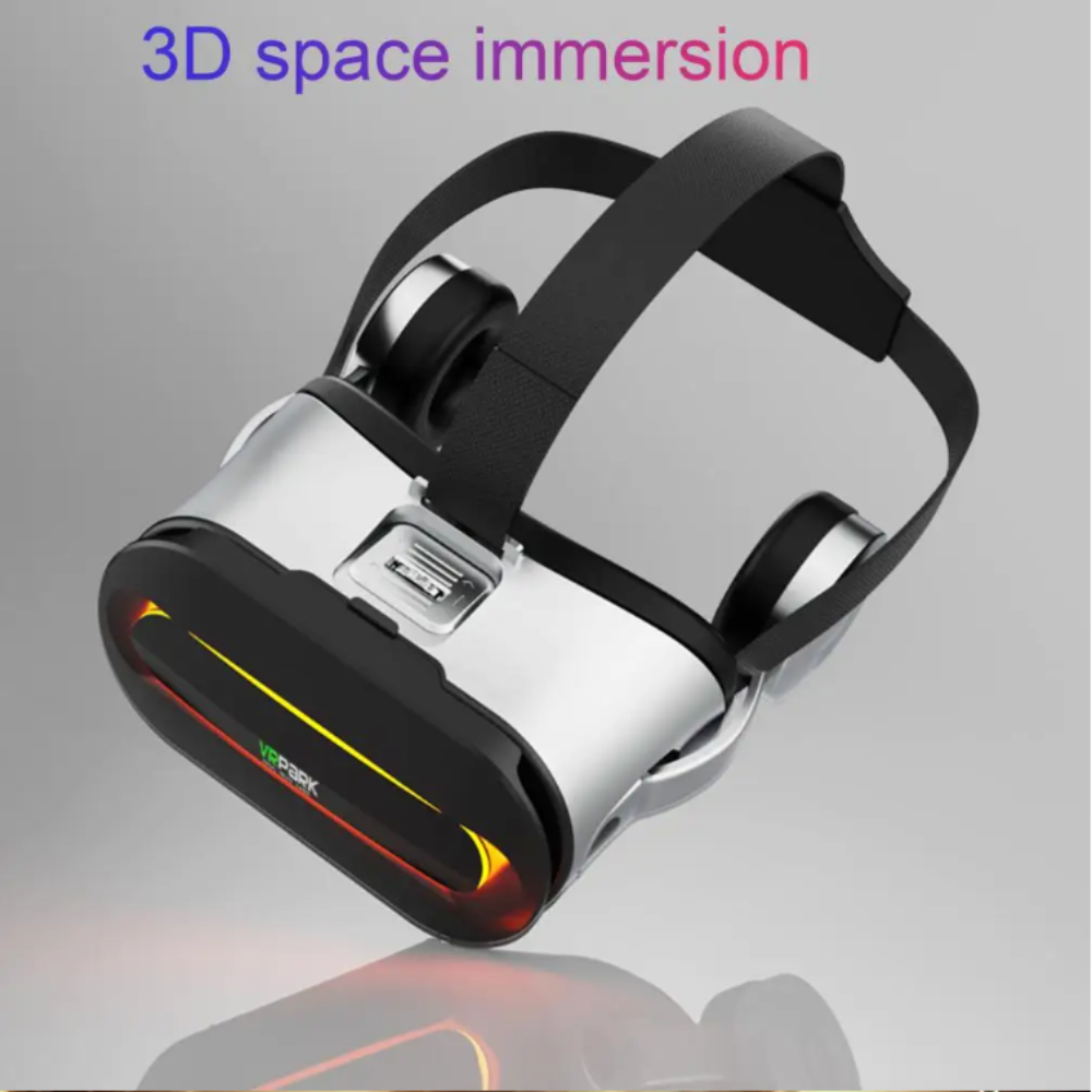 Immersive 3D VR Headset with Built-in Bluetooth Headphones