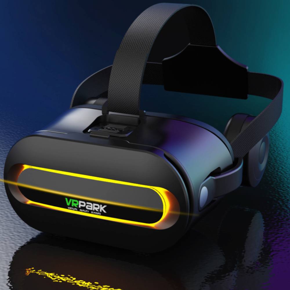 Immersive 3D VR Headset with Built-in Bluetooth Headphones