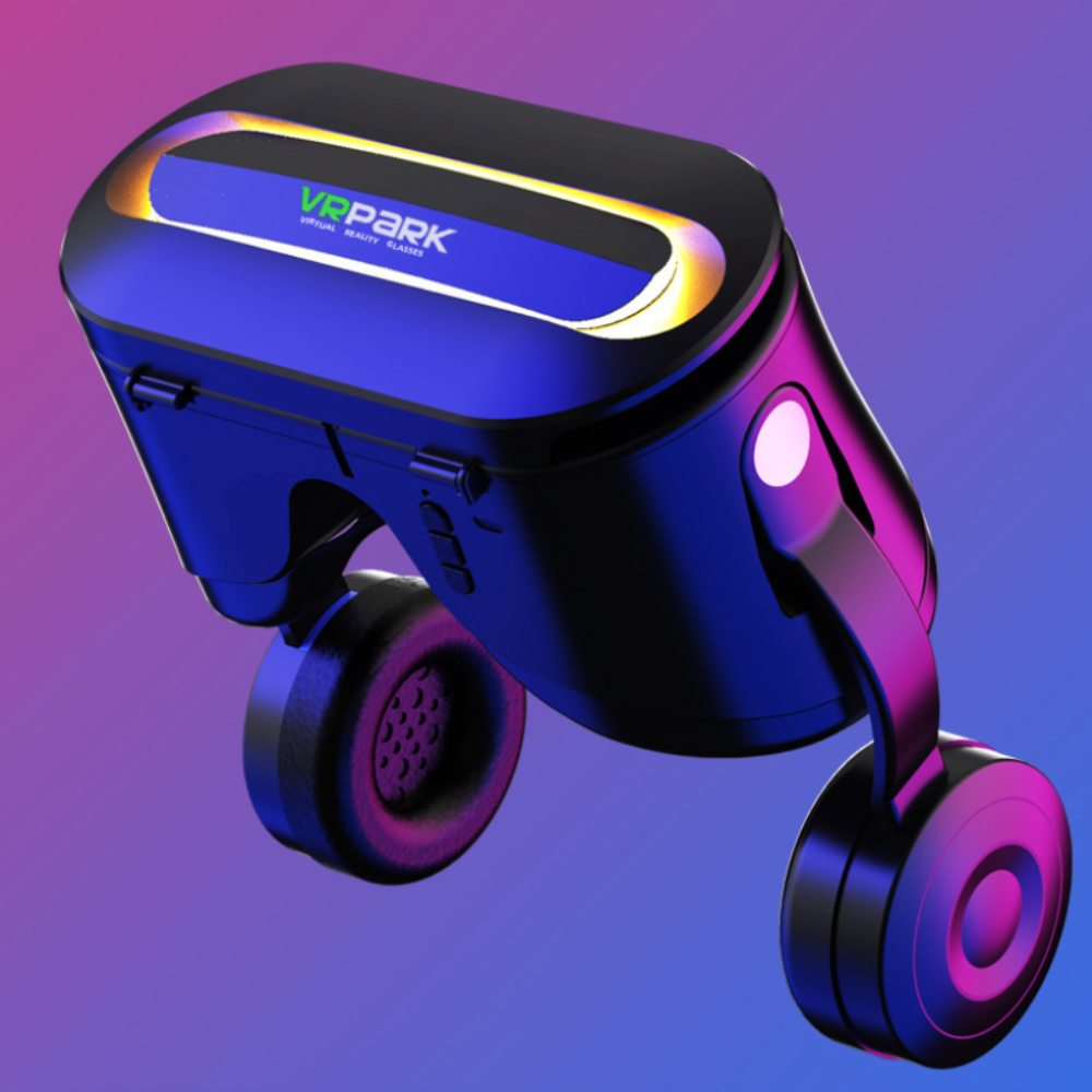 Immersive 3D VR Headset with Built-in Bluetooth Headphones