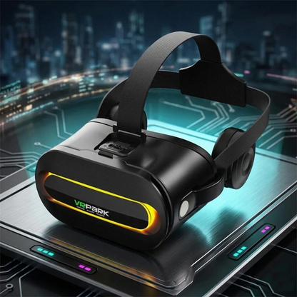 Immersive 3D VR Headset with Built-in Bluetooth Headphones