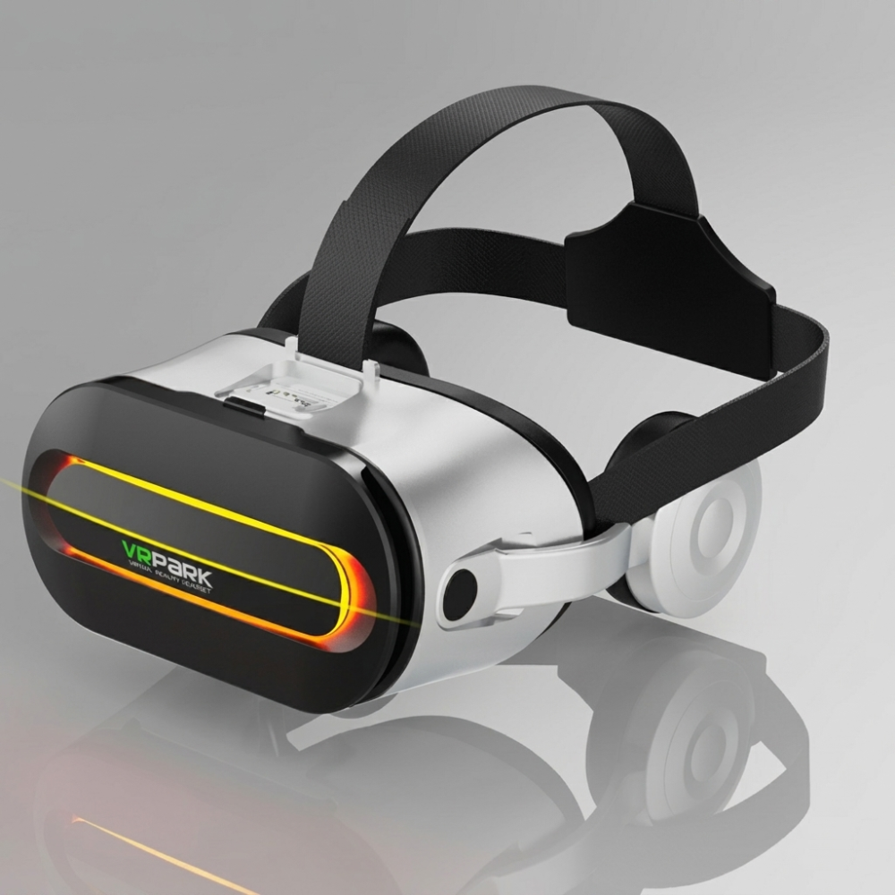 Immersive 3D VR Headset with Built-in Bluetooth Headphones